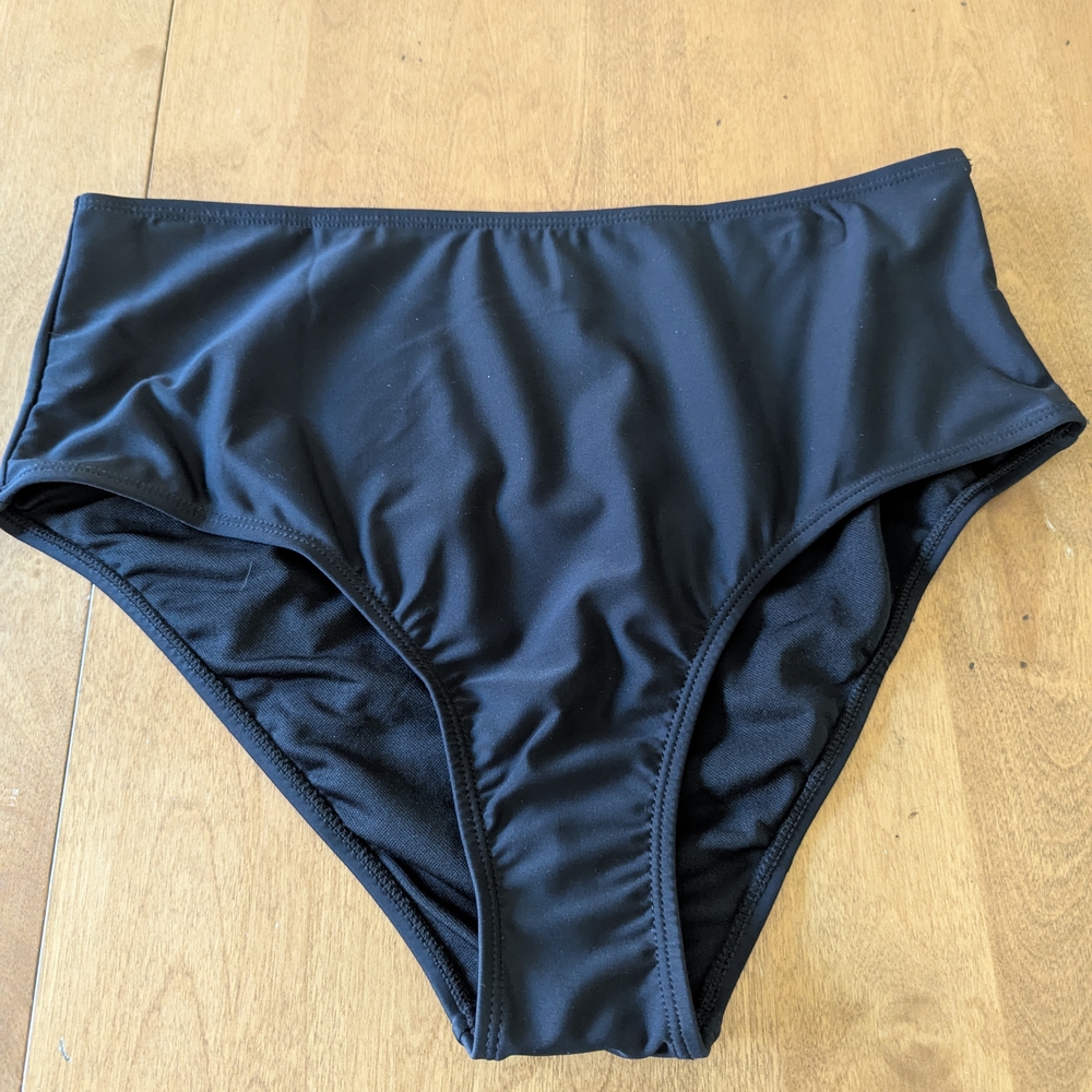 3/$14 Black High-Waisted Bikini Bottom